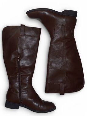 FRYE and CO Giovanna Knee-High Tall Boots Equestrian Style Med Brown SZ 7-1/2